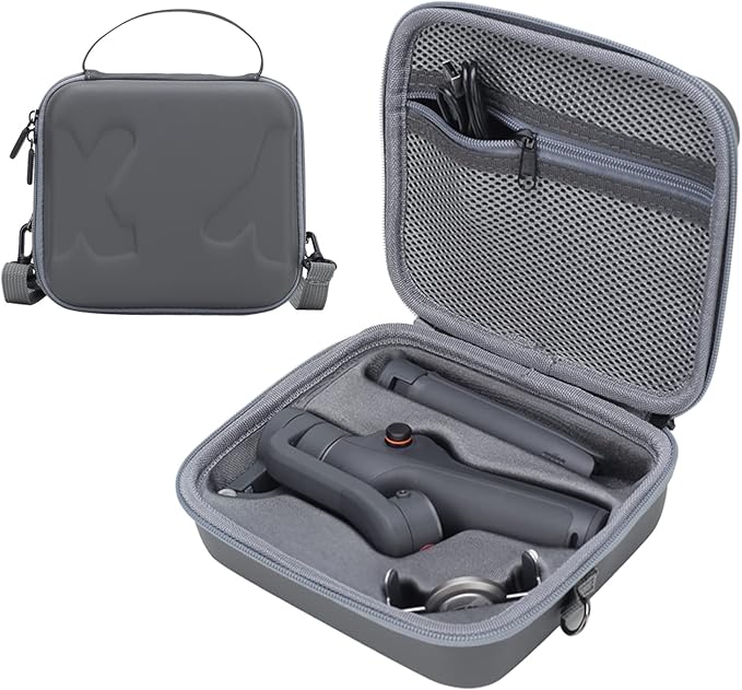Travel Case for DJI OM 6 - Portable Storage Bag Hardshell Carrying Case Fits DJI Osmo Mobile 6 Smartphone Gimbal Stabilizer and Accessories(Grey)