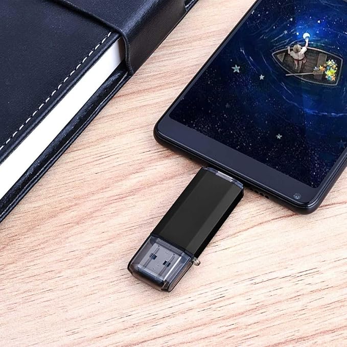GoRAM 64GB (10 Pack) Dual Drive Go-Stick USB 3.0 + USB-C Type-C Flash Drive for Android Smartphones, Computers, MacBook, Tablets, PC (64GB)