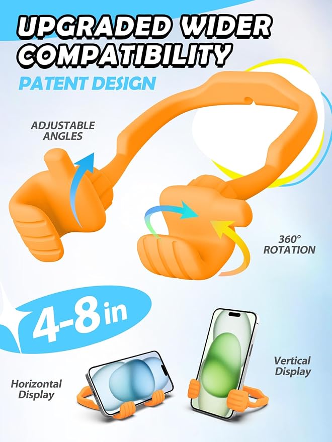 Easter Basket Stuffers for Teens Girls Women Cell Phone Holder: Thumbs Up Lazy Phone Stand Gifts for Adults Kids Boys Men Teenager Wife Mom Funny Gag Gadgets Ideas Who Wants Nothing Gift for Easter