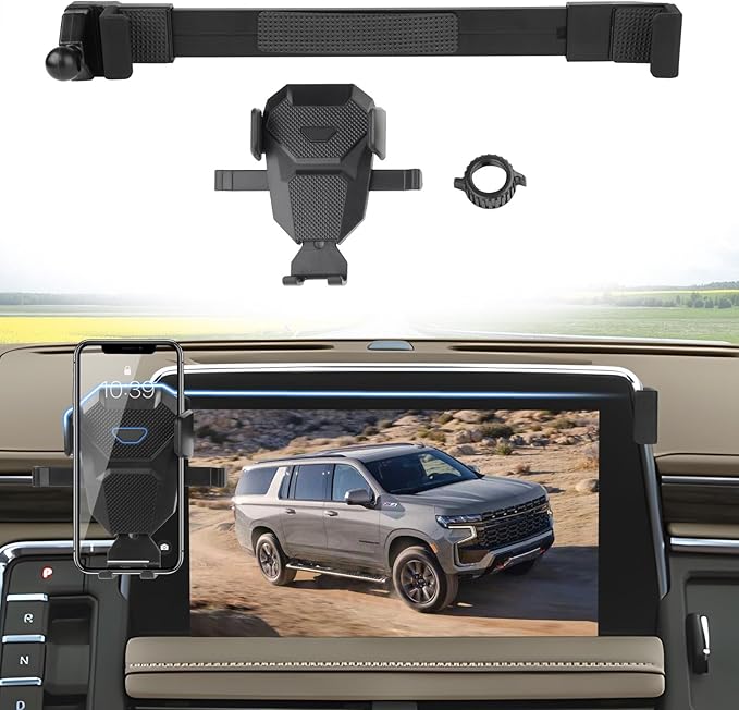 Car Phone Holder for Chevrolet Suburban 2021-2024 Accessories,Adjustable GPS Suburban Phone Mount ONLY for 10.2-inch Screen,Hands-Free Ultra Stable Phone Stand for All Phones