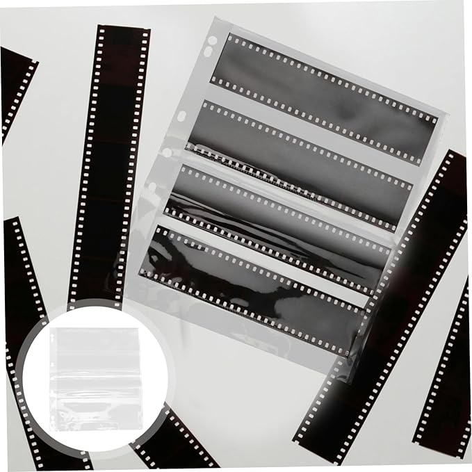 10pcs Heavy Duty Film Negative Sleeves Document Pouches for Archival Photo Storage Protects Negatives and Slides from Damage Compatible with Binders