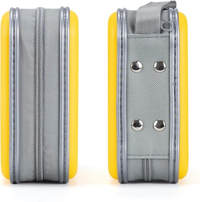 alavisxf xx CD Case, 48 Capacity Hard Plastic DVD Case Portable Zipper CD Holder Large Storage Disc Wallet Bag for Car Home Travel (Yellow, 48 Capacity)
