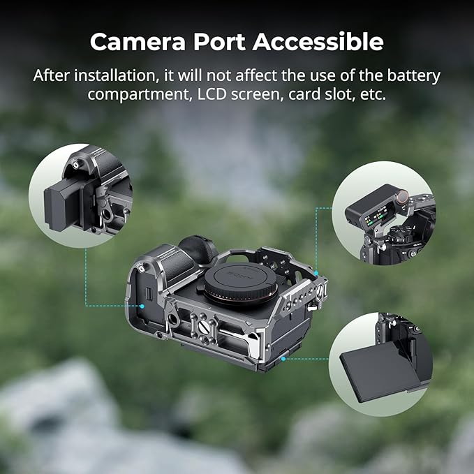 SmallRig Hawklock Quick Release Cage for Sony Alpha 1 II/Alpha 9 III, Multiple Installation Points, Built-in Quick Release Plate for Arca and HawkLock H21 NATO Rail