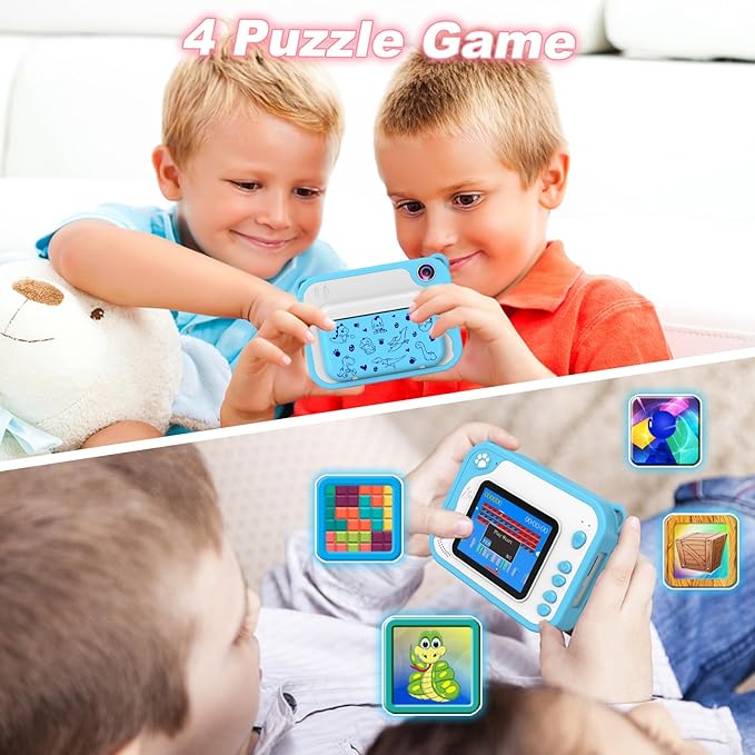 Kids Camera Toddler Camera Instant Print, 1080P Video, 32GB SD Card, Childrens Toy Easter Birthday Gifts for Boys Girls 3 4 5 6 7 8 9 10 11 12 Years Old