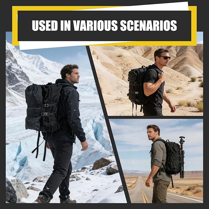 Tactical Molle System Backpack Straps - Adjustable 20.8" Pack Attachment Strap Accessories
