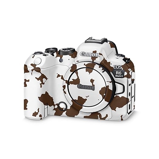 Camera Skin Compatible with Canon EOS R6 Mark II Camera (2022) - Brown Cow - Premium 3M Vinyl Protective Wrap Decal Cover - Easy to Apply | Crafted in The USA by MightySkins