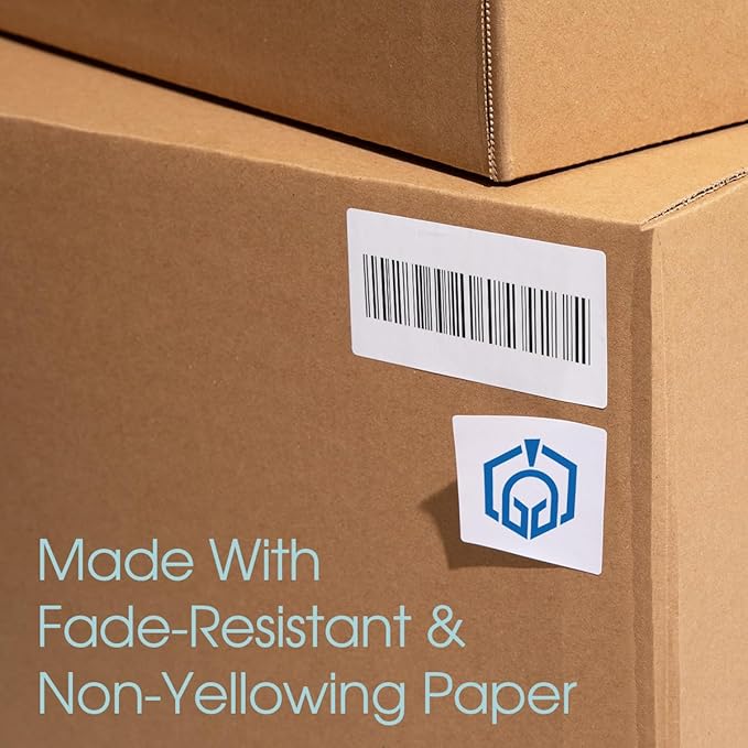 1 3/4" X 2/3" Matte White Return Address Labels (500 Sheets, 30000 Stickers) Mailing Labels for Envelopes, File Folder Stickers for Laser & Inkjet Printers - Spartan Industrial Template R003