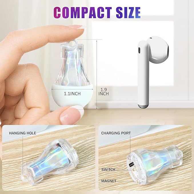 Mini Lantern LED Flashlight, Small Keychain Flashlight Rechargeable USB, Waterproof Pocket Purse Light with Magnetic for Camping Nighttime, EDC Gear Tools Keychian Light (Warm White-2Pcs)