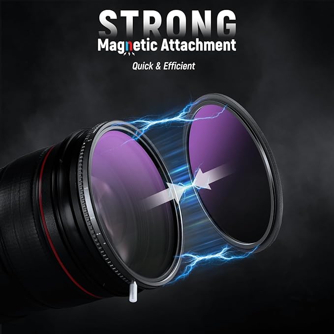 NEEWER HD True Colors 77mm Variable ND Filter ND2-512 (1-9 Stops), VND Filter & Magnetic ND32 Lens Filter, Multi Coated Neutral Density Filter, No Color Shift/No X Cross/No Vignetting