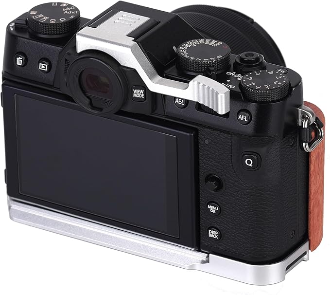 Metal Thumbs Up Grip Compatible with Fuji Fujifilm X-T30III/X-T20III/X-T10III/X-T30II/X-T20II/ X-T10II/XT30/XT20/XT10/X-T50 Mirrorless Cameras Thumb Rest Support with Hot Shoe Cover (Silver)
