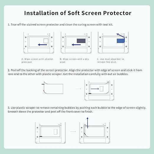 5PCS Screen Protector 9.25 inch For LCD Resin 3D Printers, Protective Film Original LCD Screen Protective Film for Anycubic Photon Mono X 6K, M3 Plus 9.25 inch Mono Resin 3D Printers