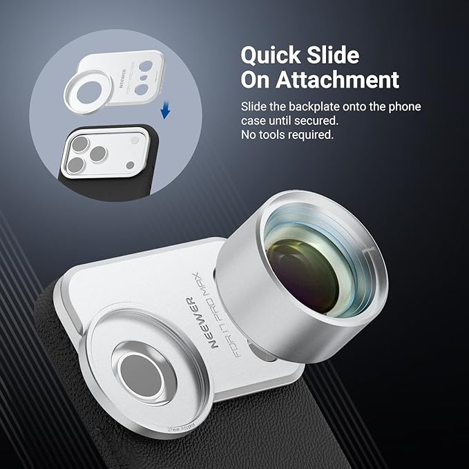 NEEWER 37mm Filter Lens Backplate for PA143/PA144 Phone Cage Only, Quick Release Video Rig Mobile Camera Photography Accessories Compatible with iPhone 17 Pro 17 Pro Max Beastgrip, PA152