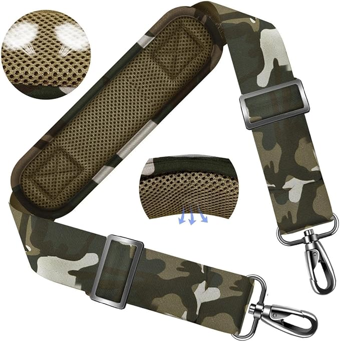 ZINZ Shoulder Strap 58" Ultra-Thick Fixed Padded and Adjustable Buckles Crossbody Strap for Briefcase Laptop Bag Luggage