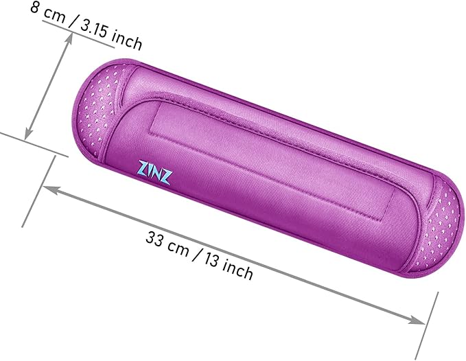 ZINZ Universal Shoulder Pad with Ultra Thick Cushion for Bag Luggage Bag Crossbody, Plus Long & Anti-Slip & Breathable,Purple