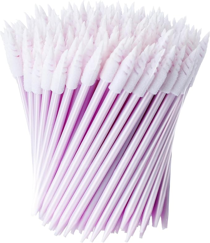 Chinco 200 Pieces Cleaning Swab Sticks Sponge Foam Tip Swabs for Inkjet Printer, Print Head, Camera, Optical Lens, Optical Equipment (Purple)