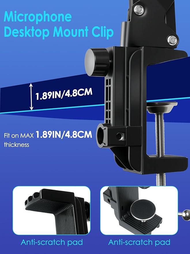SoloCast 2 Boom Arm - Upgraded SoloCast 2 Mic Arm With SoloCast 2 Pop fifter Compatible with HyperX SoloCast 2 Microphone by YOUSHARES