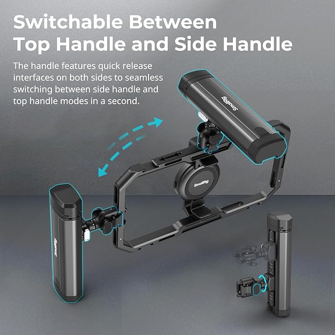 SmallRig Rotatable Bilateral Quick Release Side/Top Handle for SmallRig HawkLock Quick Release Ecosystem for Smartphones 4842