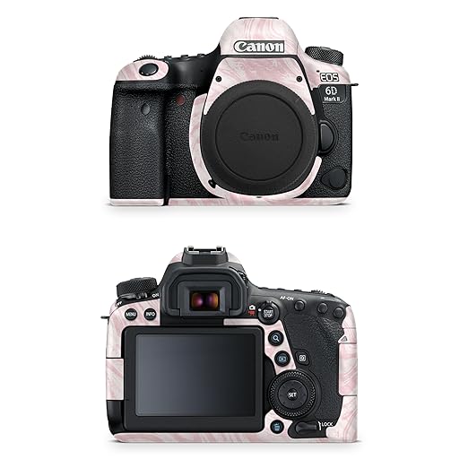 Carbon Fiber Camera Skin Compatible with Canon EOS 6D Mark II Camera (2017) - Silky Pink - Premium 3M Vinyl Protective Wrap Decal Cover - Easy to Apply | Crafted in The USA by MightySkins