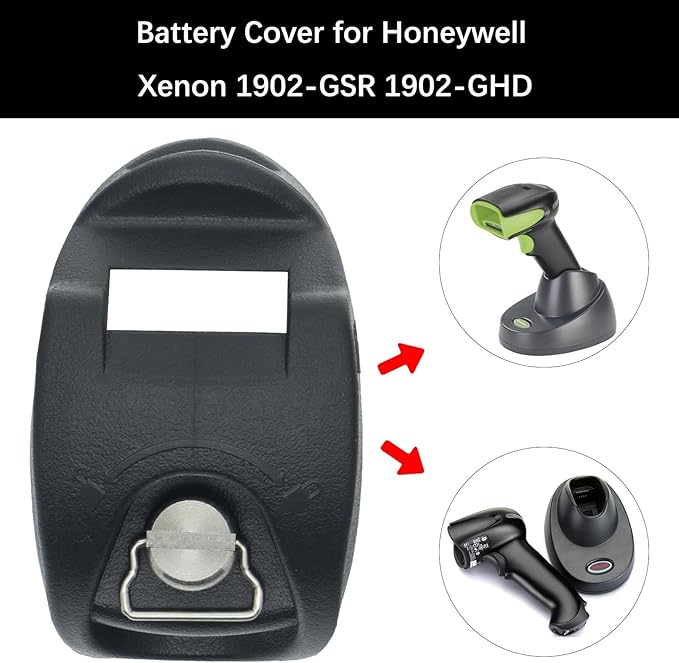 1902-GSR Battery Door Cover for Honeywell for Xenon 1902-GSR 1902-GHD Handheld Barcode Scanners,Battery Button Cover Replacement with Metal Latch Support Bar Code Reader