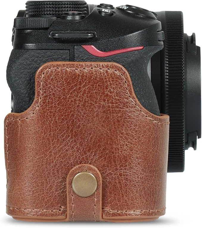 MegaGear Ever Ready Genuine Leather Camera Case Compatible with Nikon Z30 (16-50mm) (Brown)