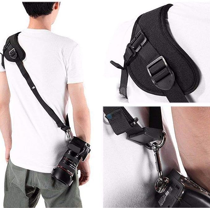 WANBY Camera Padded Shoulder Neck Strap Quick Release Sling Belt for DSLR SLR