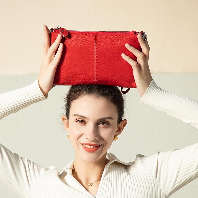 befen Genuine Leather Wristlet Clutch RFID Blocking Bag Cell Phone Wallet Purse Wristlet Wallet Purses and Handbags for Women