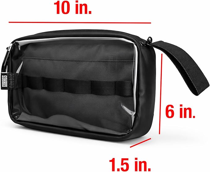 GOBAGS NEO Production Zipper Bags - Electronics & Camera Accessories Bag - Cable organizer, Gear Accessory Pouch, Travel Camera Essentials (Small, Black, 2 pack)