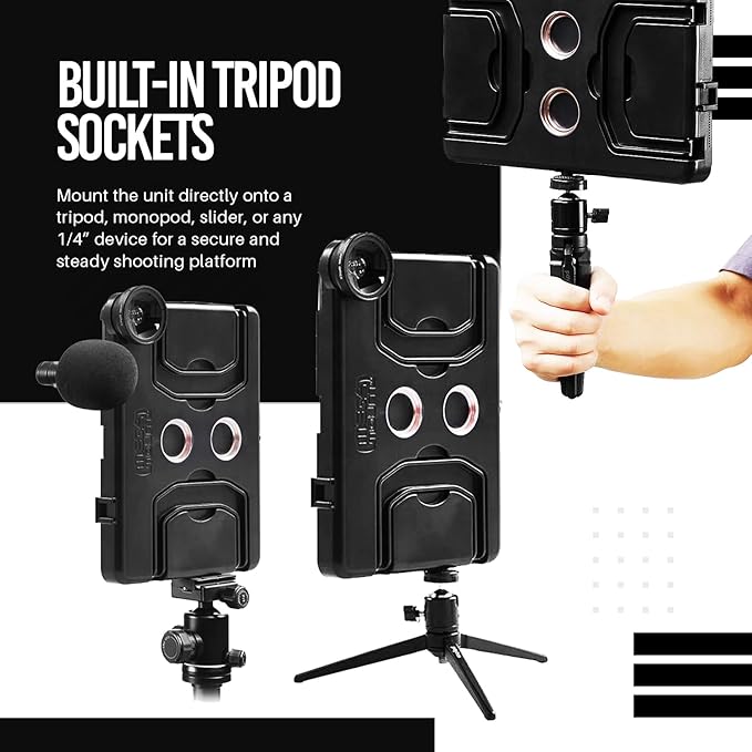 MegaMount Rig Case Video Stabilizer for iPad 10.9 inch (Latest 10th Gen Model) Handheld Tablet Stabilizers w/Swing Handle, Cold Shoe Mounts, Tripod Mount for Videography, Vlogging, Film Making