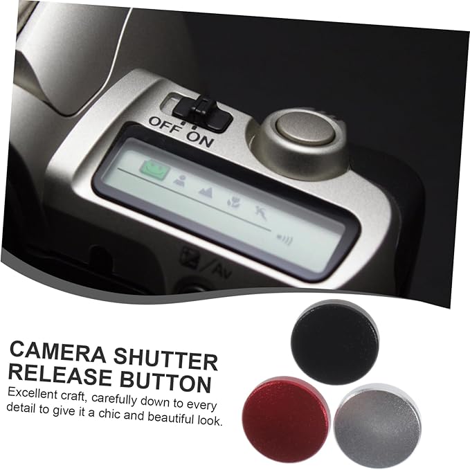 DOITOOL 3pcs Replacement Camera Shutter Release Button Concave Design for Enhanced Comfort and Control Compatible Camera Models Easy Installation and High Durability