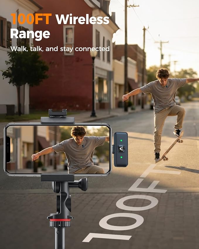 SX29 Wireless Lavalier Microphone for iPhone 17/16/15 & Android, USB-C Plug & Play Mini Mic, AI Noise Reduction, Magnetic Clip-On Lapel Mic with Battery Case for Vlogging & Video Recording