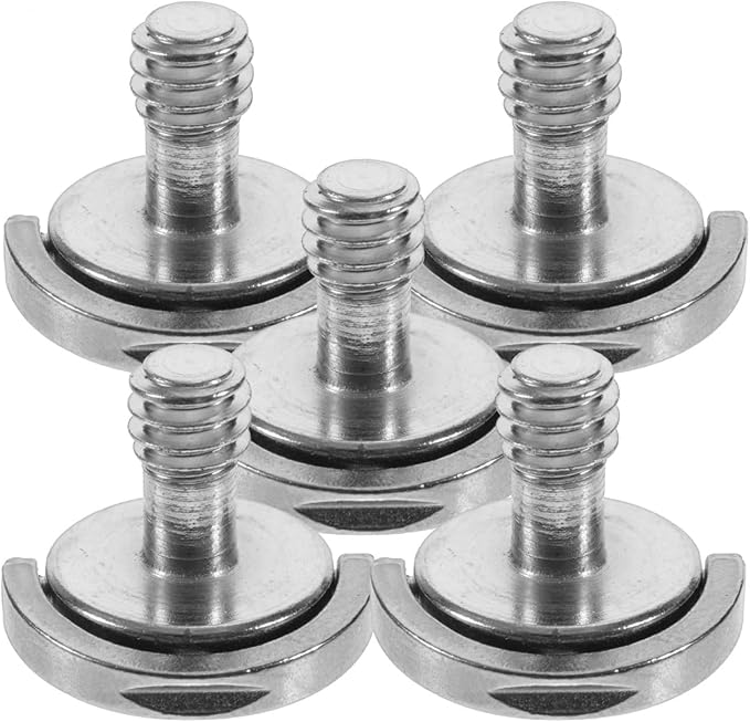 Gadpiparty 5pcs Camera Mounting Screws d Ring Screw for Tripod Mount Quick Release Plate Replacement for Camera Mount