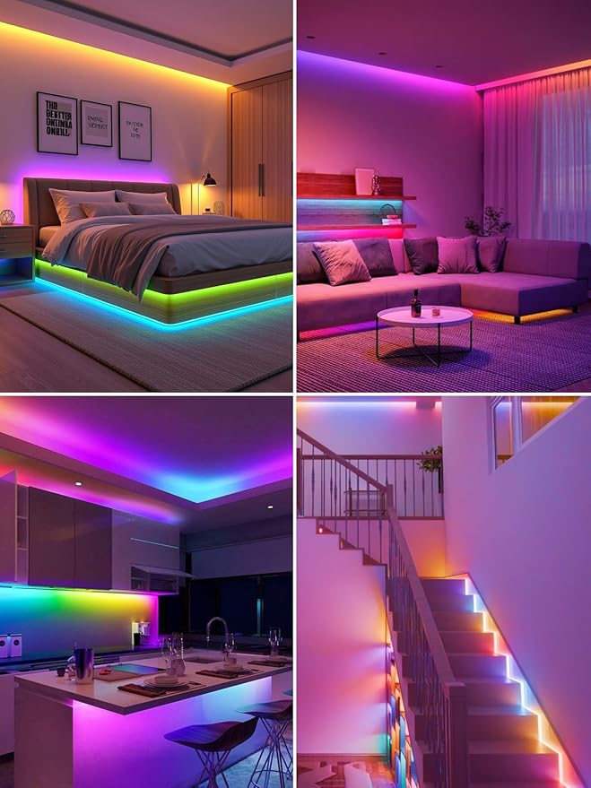LED Strip Lights, 5V RGB Color Changing Light Strips with Remote Control, USB Powered Flexible LED Lights for Bedroom, TV, Living Room, Party, Home DIY Decoration (20Ft)