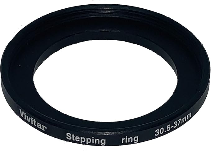 Vivitar 30.5mm to 37mm Step Up Adapter Ring (Black) Universal 30.5mm Camera Lenses or 37mm UV CPL Filters/Accessories