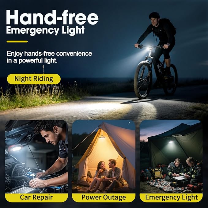 Magnetic Flashlight Rechargeable, Mini Pocket EDC Flashlight, 1500mAh Spotlight and Floodlight with Type-C Charging, 5 Modes Portable Keychain LED Flashlight for Car Repair, Emergency