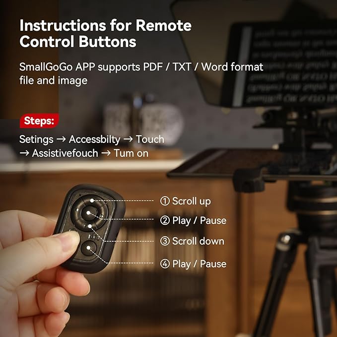 SMALLRIG Teleprompter for iPad Tablet up to 11 inch, NOT for Smartphone, SmallGoGo APP Supports PDF Picture Word TXT, Must Work with 15mm LWS Baseplate for Mirrorless DSLR Camcorder - 3646