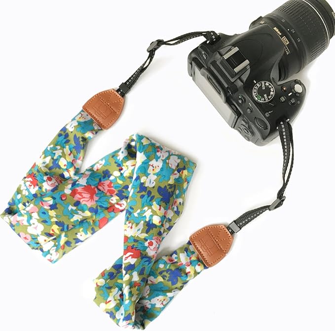 Alled Camera Neck Shoulder Belt Strap, Chevron Scarf Vintage Print Soft Coloful Camera Straps for Women/Men for DSLR/SLR/Nikon/Canon/Sony/Olympus/Samsung/Pentax ETC