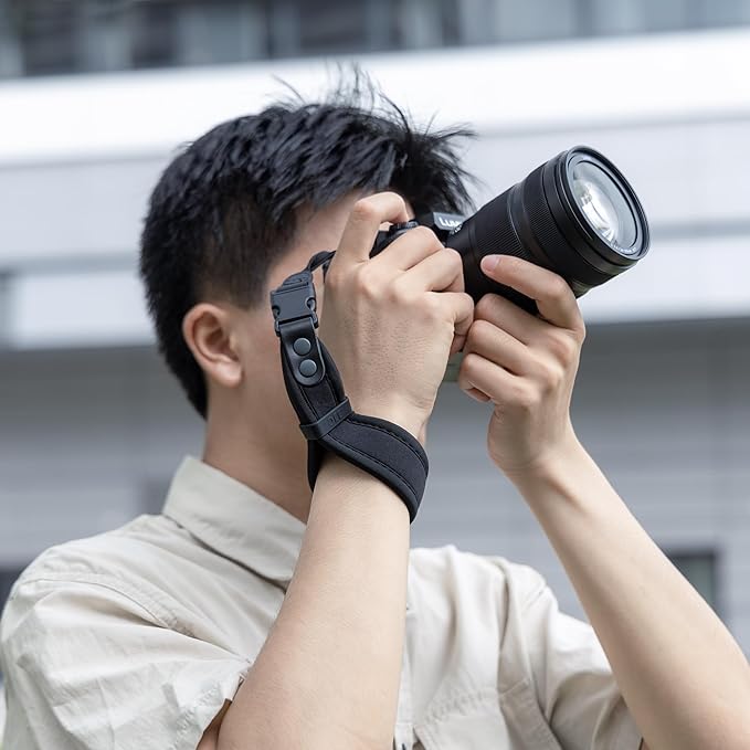 JJC Updated Soft Camera Hand Strap Wrist Strap for Canon EOS R RP R5 R6 Mark III II R10 M6 M50 Mark II M200 Sony A7V A7IV A7III A7 IV III A7II A7RV A7RIV A7RIII A7S III & More Mirrorless DSLR Cameras
