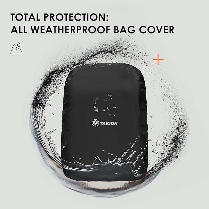 TARION Camera Backpack for Photographers - Compact 15L Camera Bag with 15.6 Inch Laptop Compartment - Side Access Quick Draw - Anti-theft Hidden Pocket Tripod Holder Rain Cover - TB04 Black