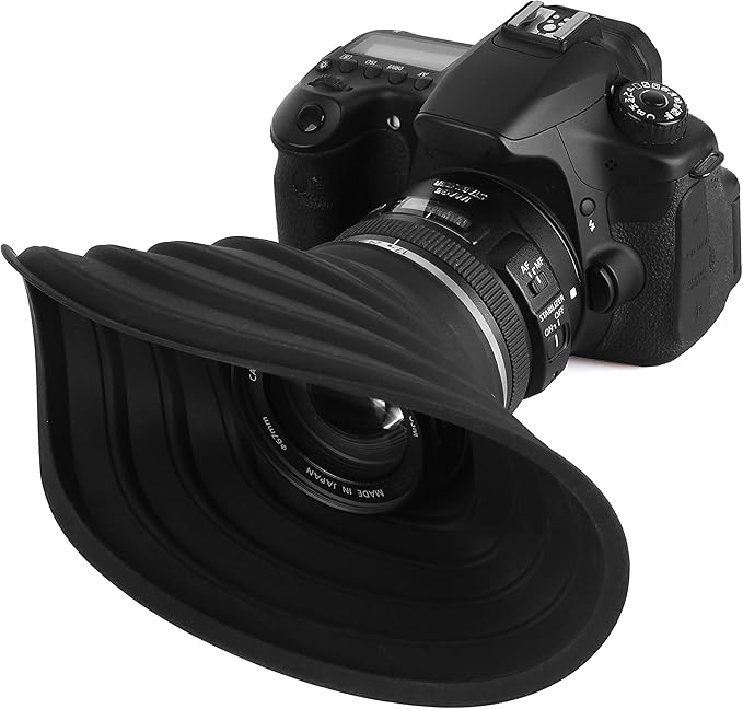 Camera Lens Hood Collapsible Reversible Filter Thread Rubber Digital Hood DSLR Cap Shade (For 70-90mm Lens)