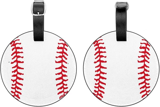 2 Pack Baseball Luggage Tags Travel Essentials & Cruise Essentials