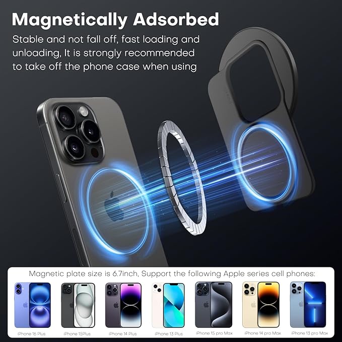REYGEAK CPL Filter for Magsafe iPhone,67mm Ultra-Slim Camera Lens Filter, Magnetic Filter Frame with 6.7inch for iPhone 16/15/14/13/12/Pro Max