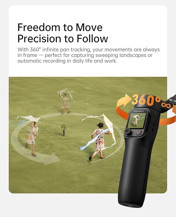 hohem iSteady V3 Ultra Gimbal Stabilizer for iPhone,Phone Gimbal with AI Tracking & Fill Light,Built-in Extendable Rod & Tripod,Detachable Remote Control,Stabilizer for Vlog,TikTok (White)