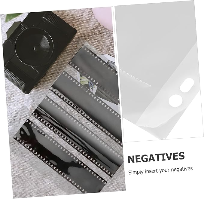 Tofficu 10pcs Archival Film Negative Sleeves Protectors for Storing Negatives Page Protectors Compatible with Binders and Durable Document Bags for Collections