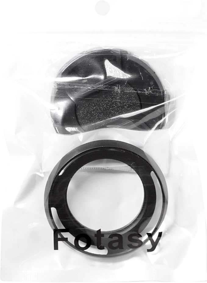 Fotasy 52mm Slim Low Profile Designed Metal Curved Metal Screw-in Lens Hood Shade for Leica Leitz Voigtlander Canon Fuji Nikon Olympus Panasonic Pentax Sony, 52 mm Hood