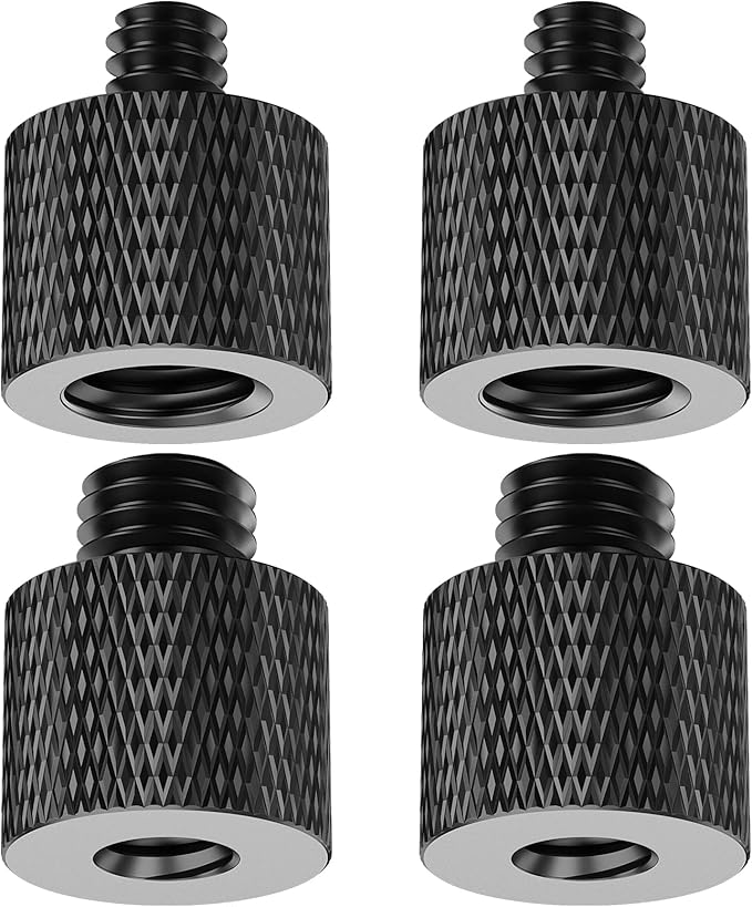 3/8 to 1/4 Camera Screw Adapter Thread 4 Pcs 1/4 Female to 3/8 Male and 3/8 Female to 1/4 Male Camera Tripod Adapter for Camera Monitor Tripod Mic Mount Microphone Stand
