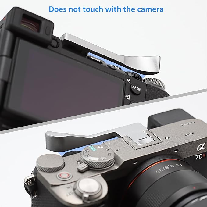 A7CII A7CR Thumb Grip Haoge Metal Thumb Up Rest Hand Grip for Sony α7CII,Alpha 7CII,ILCE-7CII,A7CR Camera Accessories Silver (Not Fits A7C) THB-A7CII-S Hot Shoe Thumb Up