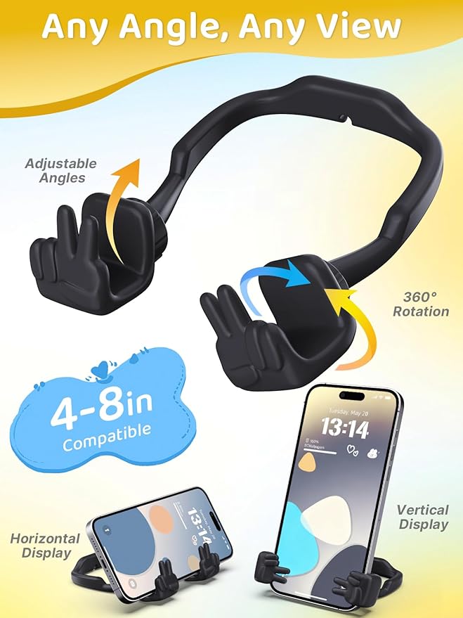 Easter Basket Stuffers Essentials for Teens Boys Girls: Cell Phone Stand Upgrade Adjustable Peace Sign Cell Phone Holder for Desk Cool Gadgets Fun Easter Gifts for Adults Kids Men Women Teenagers