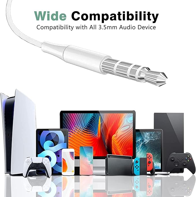 2 Pack-Headphones Wired/iPhone Earbuds with 3.5mm Earphones Wired[MFi Certified] (Built-in Microphone & Volume Control) Compatible for iPhone/iPad/iPod/PC, MP3/4, Android Most 3.5mm Audio Devices