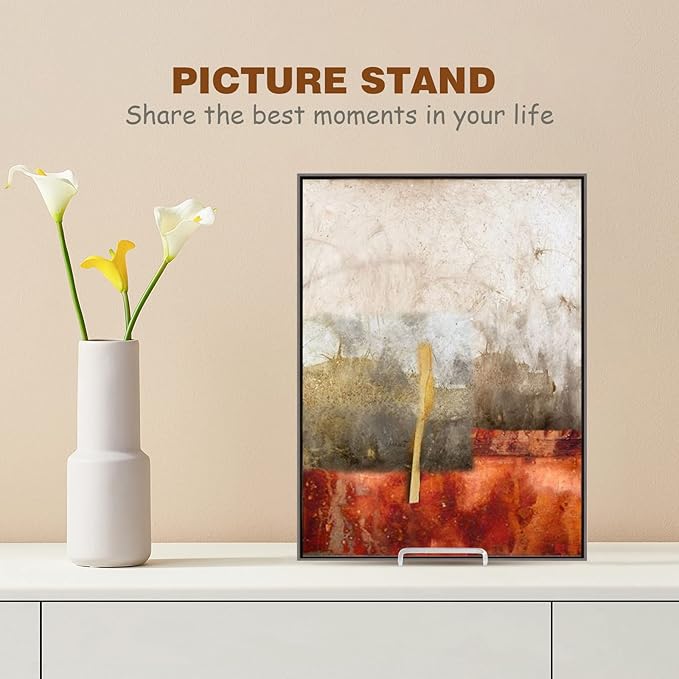 Plate Holder Easel Display Stand - 8 inch Metal Plate Stands for Display - Tabletop Picture Stand - Silver Iron Easels for Display Pictures | Photo Frames | Book | Decorative Plates | Plaque - 3 Pack