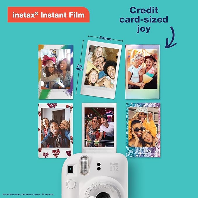 Fujifilm Instax Mini 12 Instant Camera (Camera + 6 x Twin Packs, Lilac Purple)